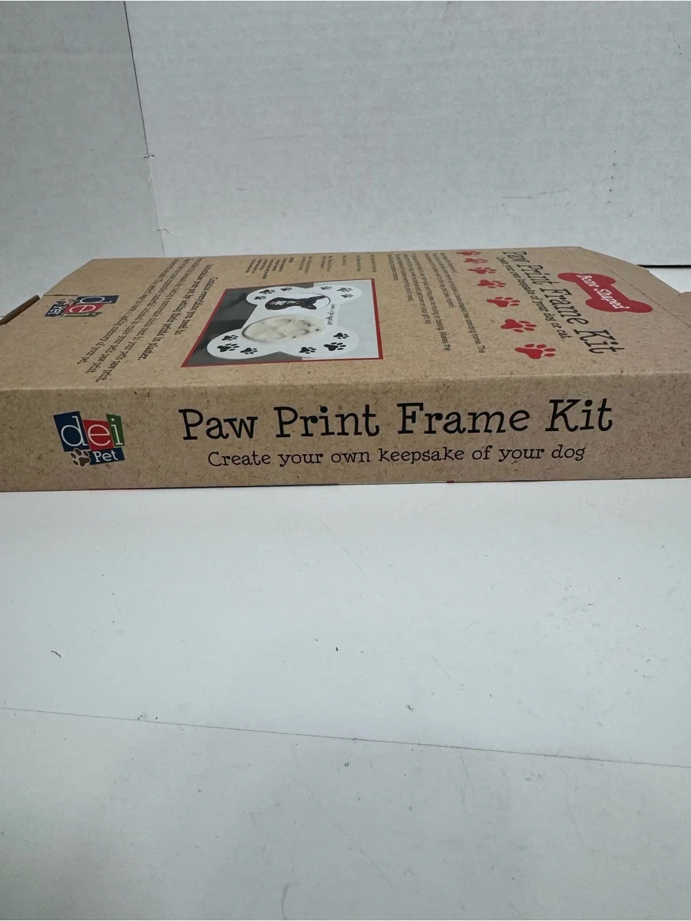 Bone-Shaped Paw Print Frame Kit - White